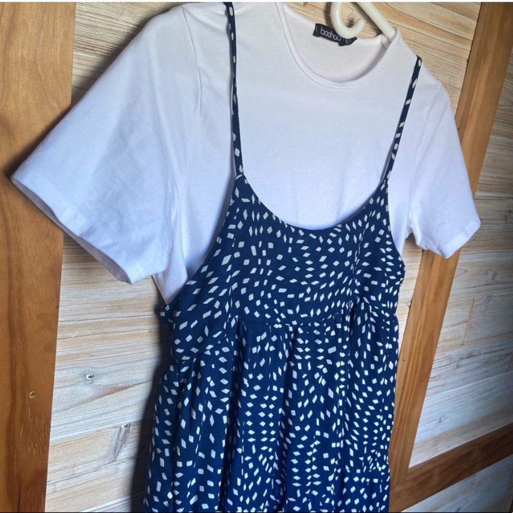 Polka Dot Overall Dress